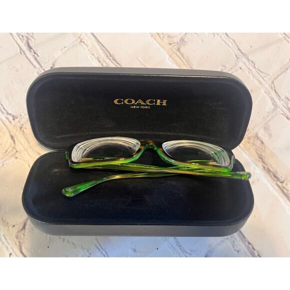 Coach New York Brooklyn Eyeglass Frames Tortoise Shell Brown Green Trendy Twee - Picture 4 of 15